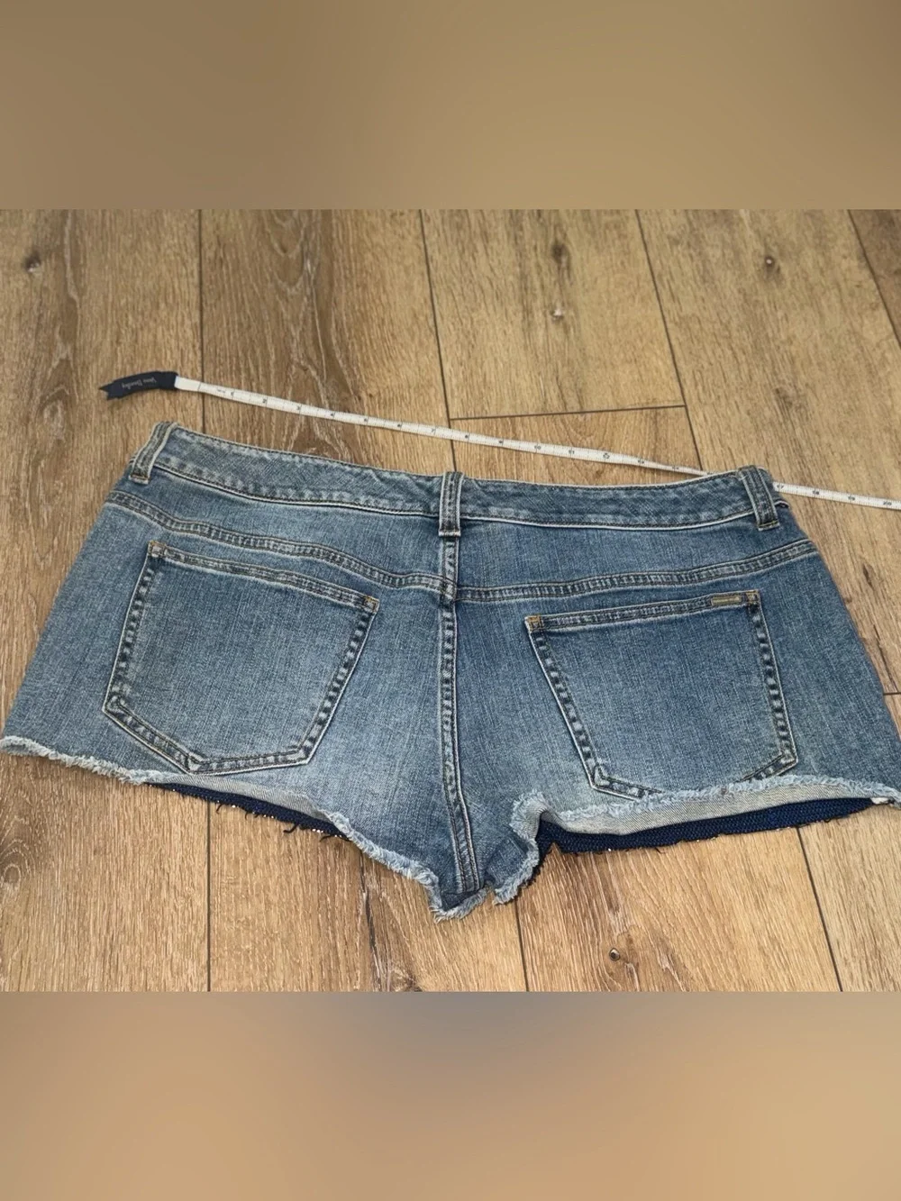 Victoria’s Secret‎ Blue Sequin Denim Jean Boyfriend Shorts Size 12